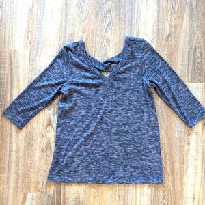 KAILEIGH Luciana Back Detail Knit Top, purple, medium